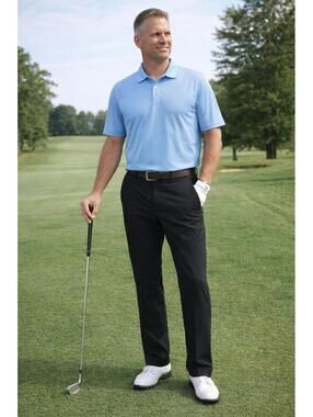 Men's Izod Golf  Black Pants 38/30 Lightweight, Polyster Flat Front,Outdoor